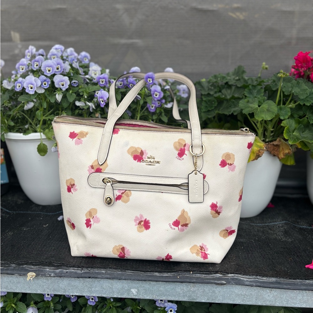 COACH Taylor Tote with Floral Print